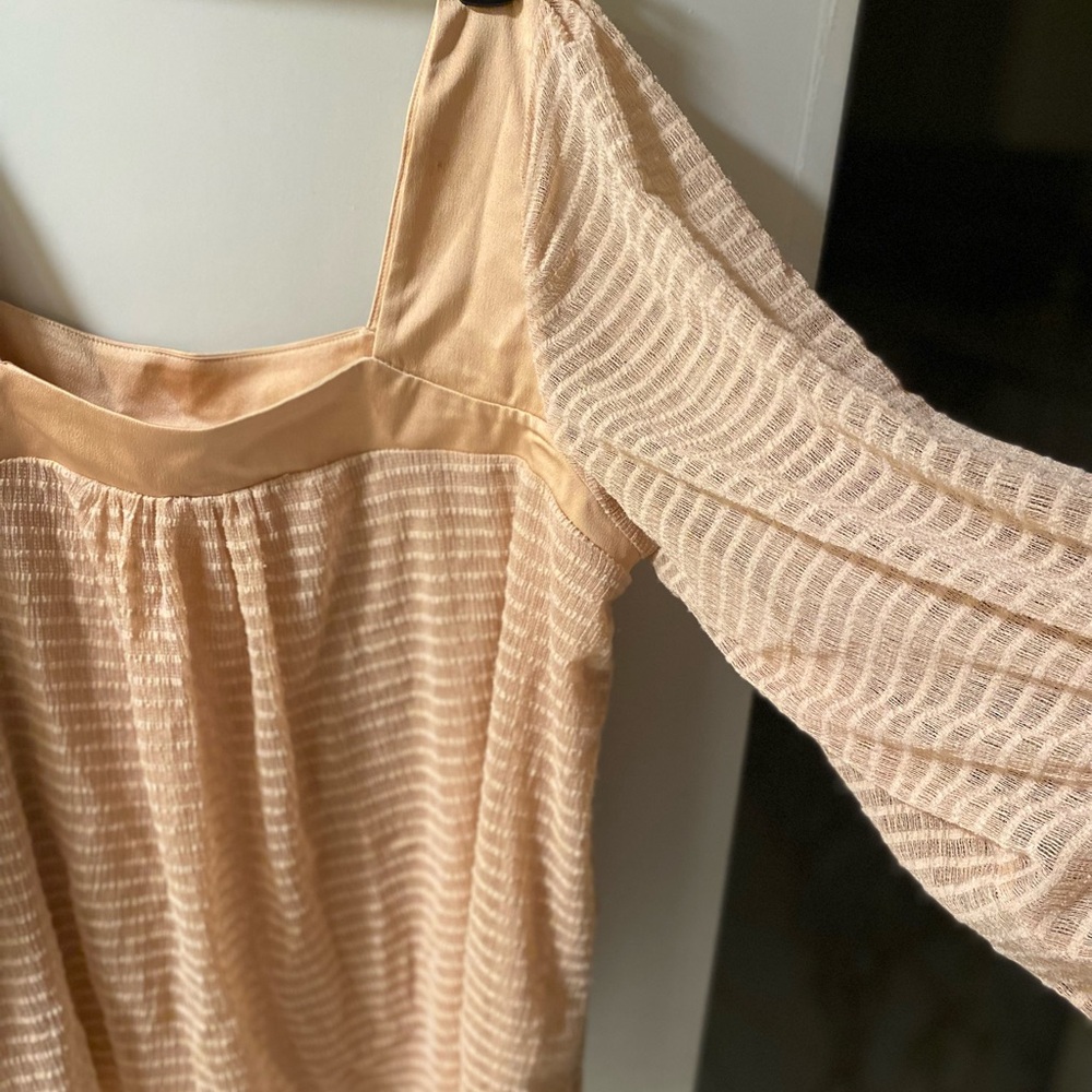 Meadow Rue Peach Striped Blouse - Picture 5 of 6